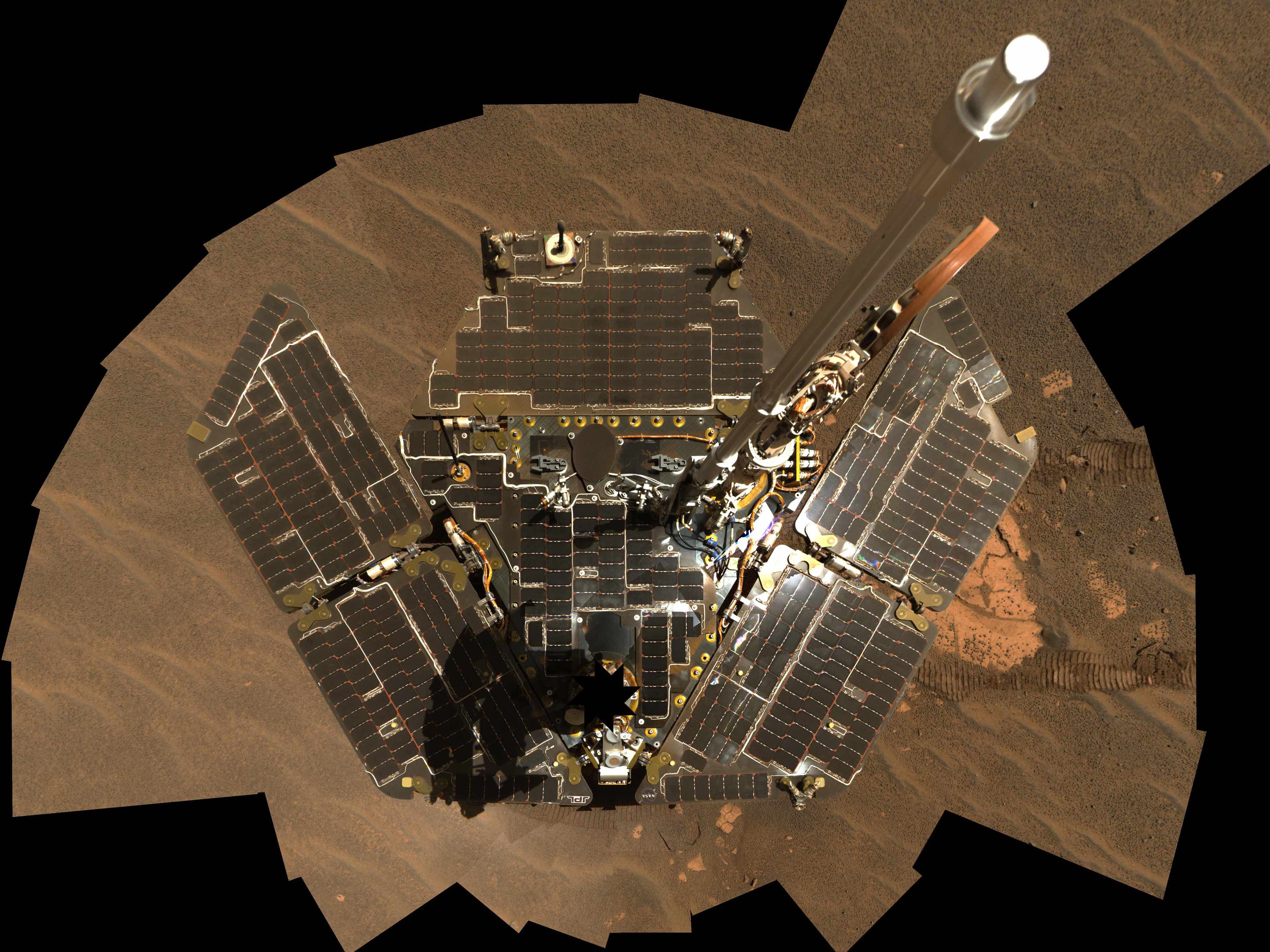 A self-portrait of NASA's Mars rover Opportunity ("Oppy").